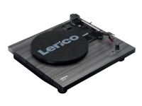 Lenco LS-10, Beltedrevet platespiller, Semi-automatisk, Sort, MDF, 33,45 RPM, DC-motor