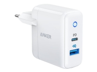 Anker PowerPort - Strømadapter - 35 watt - 3 A - IQ, PD - 2 utgangskontakter (USB, 24 pin USB-C) Tele & GPS - Batteri & Ladere - Ladere