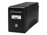 PowerWalker VI 850 LCD - UPS - AC 220/230/240 V - 480 Watt - 850 VA - 9 At - USB - sortering PC & Nettbrett - UPS