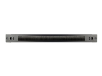 Inter-Tech - Kabelinngangsplate med børste - rackmonterbar - svart, RAL 9005 - 1U - 19 PC & Nettbrett - Rack skap - Tilbehør