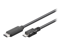 MicroConnect - USB-kabel - 24 pin USB-C (hann) til Micro-USB type B (hann) - 1 m - svart PC tilbehør - Kabler og adaptere - Datakabler