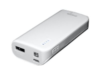 MediaRange Mobile Charger - Strømbank - 5200 mAh - 2.1 A (USB) - på kabel: Micro-USB - grå, hvit