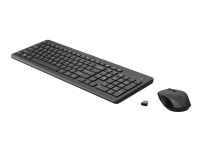 HP 330 - Sats med tangentbord och mus - trådlös - 2.4 GHz - svart - för HP 21, 22, 24, 27 Laptop 15, 15s, 17 Pavilion 24, 27, TP01 Pavilion Laptop 14, 15