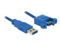 Delock Panel-mount - USB-kabel - USB-type A (hunn) til USB-type A (hann) - USB 3.0 - 1 m PC tilbehør - Kabler og adaptere - Datakabler