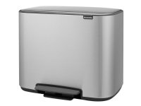 Brabantia Bo Pedal Bin - Søppelbøtte - flipp-lokk - 36 L - fotpedal - mattstål