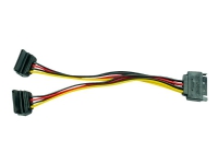 Inter-Tech - SATA-adapter - SATA-ström (hane) till SATA-ström (hona) vinklad - 15 cm