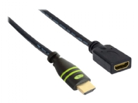 TECHly - Hög hastighet - HDMI-förlängningskabel med Ethernet - HDMI hane till HDMI hona - 5 m - dubbelt skärmad - svart - stöd för 4K