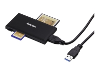 Hama Multi-Card Reader - Kortleser (CF I, MS, SD, MS Duo, MS PRO Duo, microSD, SDHC, microSDHC, MS PRO-HG Duo, SDXC, microSDXC) - USB 3.0