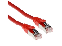 ACT Red 1 meter LSZH SFTP CAT6A patch cable snagless with RJ45 connectors. Cat6a s/ftp lszh sng rd 1.00m (FB7501)