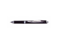 Pentel EnerGel, uttrekkbar clip-on penn, svart, svart, medium, rund, ambidextrous Skriveredskaper - Kulepenner & Fyllepenner - Rullepenner