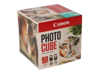 Canon Photo Cube Creative Pack - 2-pack - svart, farge (cyan, magenta, gul) - original - blekkpatron/papirsett - for PIXMA TS5350, TS5350i, TS5351, TS5351i, TS5352, TS5353, TS7450, TS7450i, TS7451, TS7451i