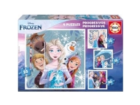 Frozen puslespil - Progressiv sværhedsgrad (4 i 1)