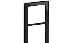 Fuga Pure Glas Ramme 2,5M Sort - Hvid