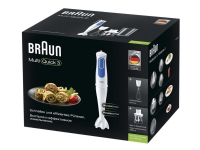 Braun Multiquick 3 MQ 3025 Omelette - Håndmikser - 700 W - hvit/blå Kjøkkenapparater - Kjøkkenmaskiner - Håndmiksere