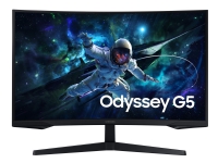 Samsung Odyssey G5 S32CG552EU - G55C Series - LED-skjerm - gaming - kurvet - 32 - 2560 x 1440 QHD @ 165 Hz - VA - 300 cd/m² - 2500:1 - HDR10 - 1 ms - HDMI, DisplayPort - svart Gaming - Spillkonsoll tilbehør - Diverse
