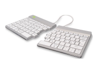 R-Go Ergonomic Keyboard Split break - Tastatur - with integrated break indicator - trådløs - Bluetooth 5.0 - QWERTY - Nordisk - hvit PC tilbehør - Mus og tastatur - Tastatur