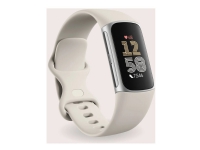 Fitbit Charge 6 - Sølvaluminium - aktivitetssporer med uendelighetsbånd - silikon - porselen - NFC, Bluetooth Sport & Trening - Pulsklokker og Smartklokker - Pulsklokker