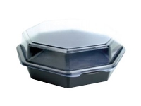 Duni Octaview Cold Use - Matlagringsbeholder - 1300 ml - åttekantet - avhendbar - svart (en pakke 180) Catering - Matkontainere & Matemballasje - Mat innpakking