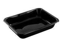 Færch C 2227-1H - Matlagringsbeholder - 1235 ml - rektangulær - avhendbar - svart (en pakke 416)