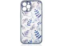Bilde av Hurtel Design Case-deksel Til Iphone 12 Pro, Blomsterdeksel, Mørkeblå