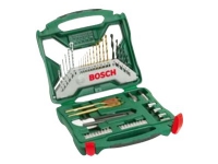 Bosch X-Line Titanium - Sett for skrutrekker, borspiss og sokler - for tre, metall, murverk - 50 deler - torx, phillips, pozidriv, slot - 7 mm, 8 mm, 10 mm - for UniversalImpact 18V-60 El-verktøy - Tilbehør - Bits & Borsett