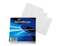 MediaRange - CD/DVD-muffe - kapasitet: 1 CD/DVD - hvit (en pakke 100) PC-Komponenter - Harddisk og lagring - Medie oppbevaring