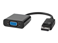 Nedis - Video adapter - HD-15 (VGA) (hunn) til DisplayPort (hann) - DisplayPort 1.2 - 20 cm - rund, 1080p-støtte - svart PC tilbehør - Kabler og adaptere - Adaptere