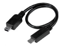Bilde av Startech.com 8in Usb Otg Cable - Micro Usb To Mini Usb - M/m - Usb Otg Mobile Device Adapter Cable - 8 Inch (umusbotg8in) - Usb-kabel - Mini-usb Type B (hann) Til Micro-usb Type B (hann) - Usb Otg - 20.32 Cm - Svart