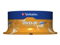 Verbatim - 25 x DVD-R - 4.7 GB 16x - matt sølv - spindel PC-Komponenter - Harddisk og lagring - Lagringsmedium