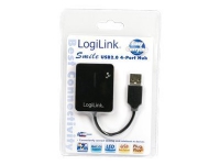 LogiLink Smile USB2.0 4-Port Hub - Hub - 4 x USB 2.0 PC tilbehør - Kabler og adaptere - USB Huber