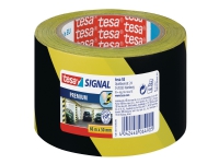 Advarselstape tesa premium, 50 mm x 66 m, gul/sort Papir & Emballasje - Markering - Etiketter og Teip