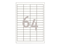 Avery - Hvit - 48.5 x 16.9 mm 6400 etikett(er) (100 ark x 64) flerbruks merkelapper Papir & Emballasje - Hvitt papir - Hvitt A4
