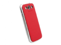 Krusell Donsö UnderCover - Beskyttende deksel for mobiltelefon - polykarbonat, kunstlær - rød - for Samsung Galaxy S III Tele & GPS - Mobilt tilbehør - Deksler og vesker
