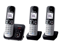 Panasonic KX-TG6823 - Trådløs telefon DECT - perlesølv + 2 ekstra telefonrør (Tysk model, telefonsvarerfunktionen virker ikke i DK/SE) Tele & GPS - Fastnett & IP telefoner - Trådløse telefoner