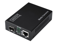 DIGITUS DN-82130 - Fibermedieomformer - 1GbE - 10Base-T, 100Base-TX, 1000Base-T - RJ-45 / SFP (mini-GBIC) - opp til 80 km