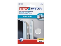 Tesa On & Off - Festeklister - 1,6 cm diameter - hvit - ikke permanent (en pakke 8) Huset - Boliginnretning - Filtføtter