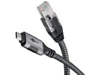 Alternativ bild 0 för Goobay 70696, USB C, RJ-45, 1 m, Svart, Silver