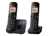 Panasonic KX-TGC212FX - cordless phone with caller ID/call waiting + additional handset - 3-way call capability