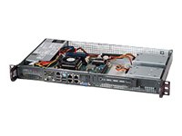 Bilde av Supermicro Sc505 203b - Rackmonterbar - 1u - Mini-itx - Ikke-driftsutskiftbar 200 Watt - Svart - For Iot Superserver 510d-10c-fn6p