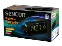 Sencor SRC 330 GN RADIOCLOCK, Alam Clock with projector, Digital, FM, ,05 cm (1.2), Green - 420g TV, Lyd & Bilde - Stereo - Radio (DAB og FM)