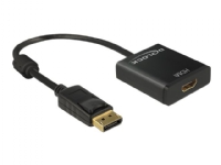 Delock Adapter Displayport 1.2 male > HDMI female 4K Active - Videokonverter - Parade PS171 - DisplayPort - HDMI - svart - løsvekt PC tilbehør - Kabler og adaptere - Adaptere