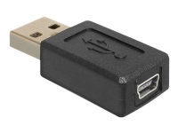 Delock Adapter Gender Changer - USB-adapter - USB (hann) til mini-USB type B (hunn) - svart PC tilbehør - Kabler og adaptere - Adaptere