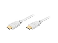 TECHly - HDMI-kabel med Ethernet - HDMI hann til HDMI hann - 10 m - trippel beskyttelse - hvit - 4K-støtte PC tilbehør - Nettverk - Diverse tilbehør
