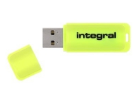 Integral Neon - USB-flashstasjon - 32 GB - USB 2.0 - gul PC-Komponenter - Harddisk og lagring - USB-lagring