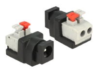 Delock - Strømadapter - 2-pins terminalblokk (hunn) til 5,5 x 2,1 mm DC-jakk (hunn) PC tilbehør - Kabler og adaptere - Adaptere