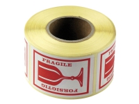 Avery - Fraktetikett - FORSIGTIG / FRAGILE - 4.5 cm x 6.5 cm - hvit, rød - papir (en pakke 500) Papir & Emballasje - Emballasje - Etiketter og etiketter