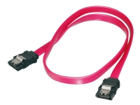 ASSMANN - SATA-kabel - Serial ATA 150/300/600 - SATA til SATA - 30 cm - låst, formstøpt, flat - rød PC tilbehør - Kabler og adaptere - Datakabler