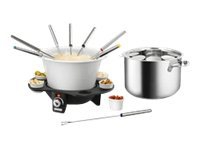 UNOLD FONDUE-ÉLÉGANCE - Fonduepotte / elektrisk wok - 1.5 liter - svart / sølv Kjøkkenapparater - Kjøkkenutstyr - Raclette