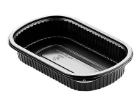 Duni - Matlagringsbeholder - 800 ml - avhendbar - svart (en pakke 50) Catering - Matkontainere & Matemballasje - Mat innpakking