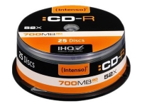 Intenso - 25 x CD-R - 700 MB (80 min) 24x - spindel PC-Komponenter - Harddisk og lagring - Lagringsmedium